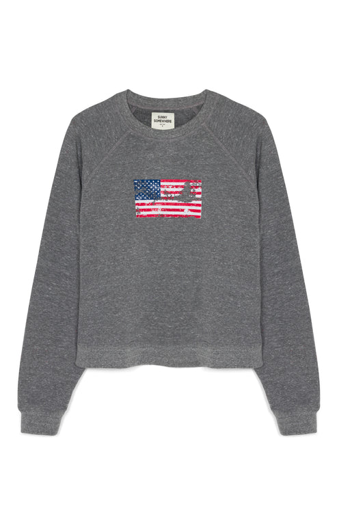 flag raglan crew