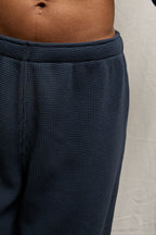 shane waffle pants in navy