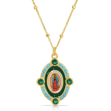  our lady of guadalupe necklace in green