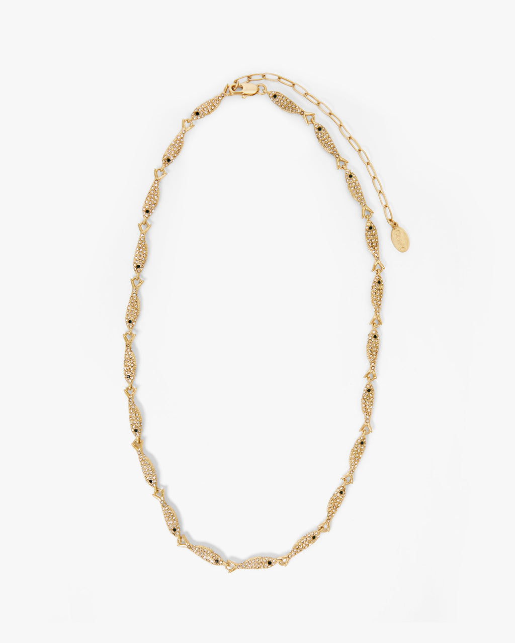 pave sardine necklace