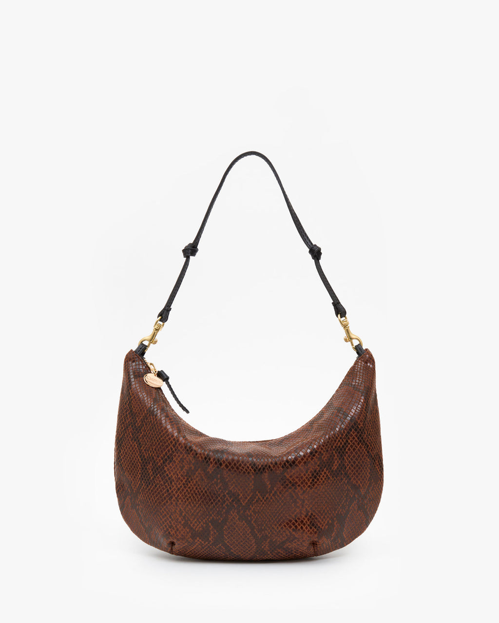 lune in auburn embossed python