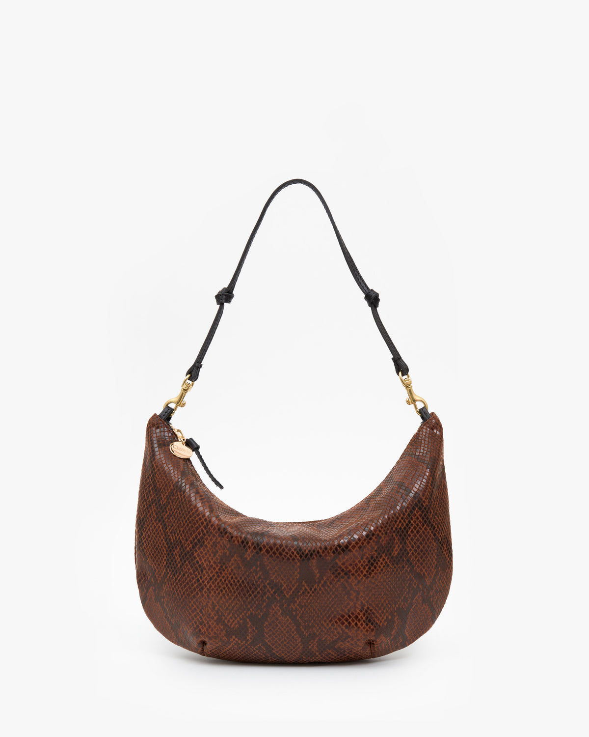 lune in auburn embossed python