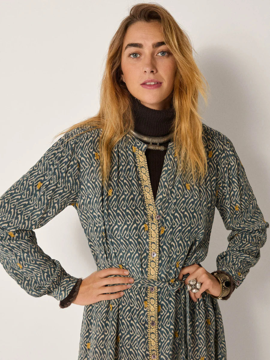 ophelia dress in blue shibor