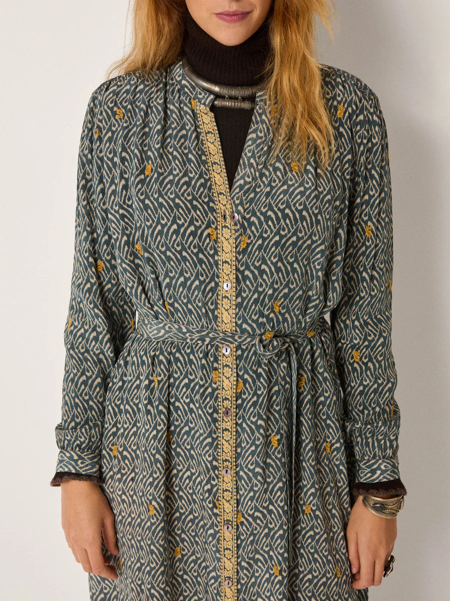 ophelia dress in blue shibor