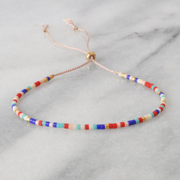 Adjustable Beaded String Bracelets