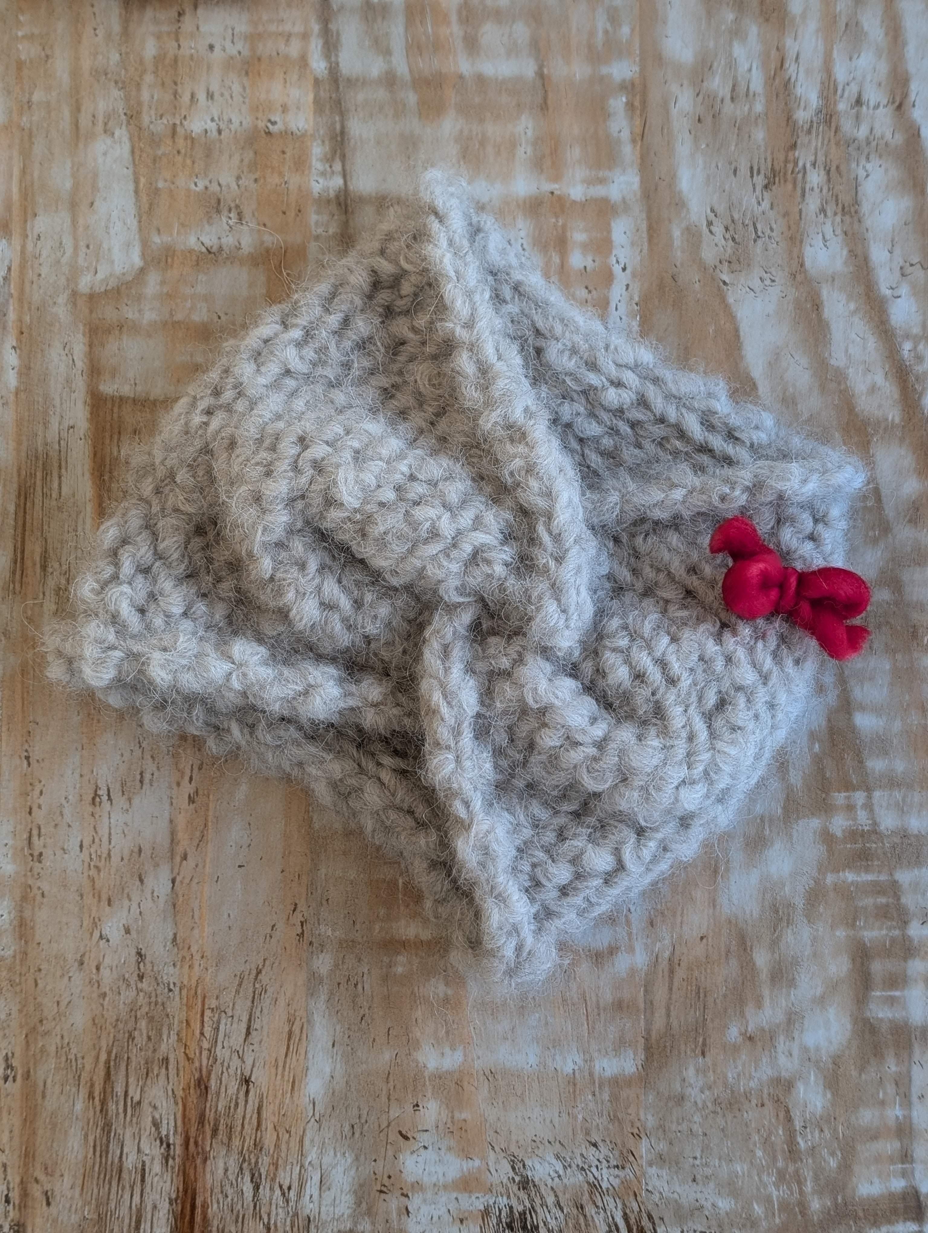 kids knit headband in taupe