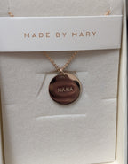 gold filled disc pendant - nana