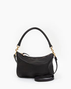 petite moyen messenger in black italian nappa
