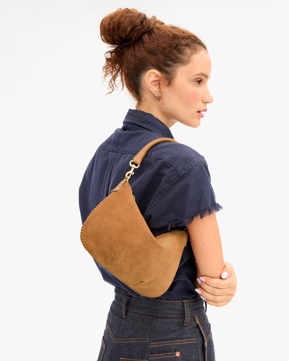 petite moyen in caramel whipstitch