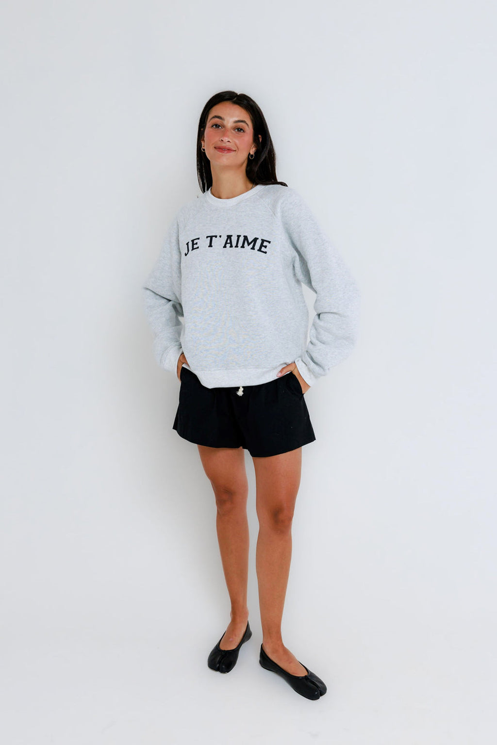 je t'aime raglan crew