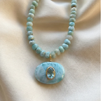 larimar + aquamarine necklace