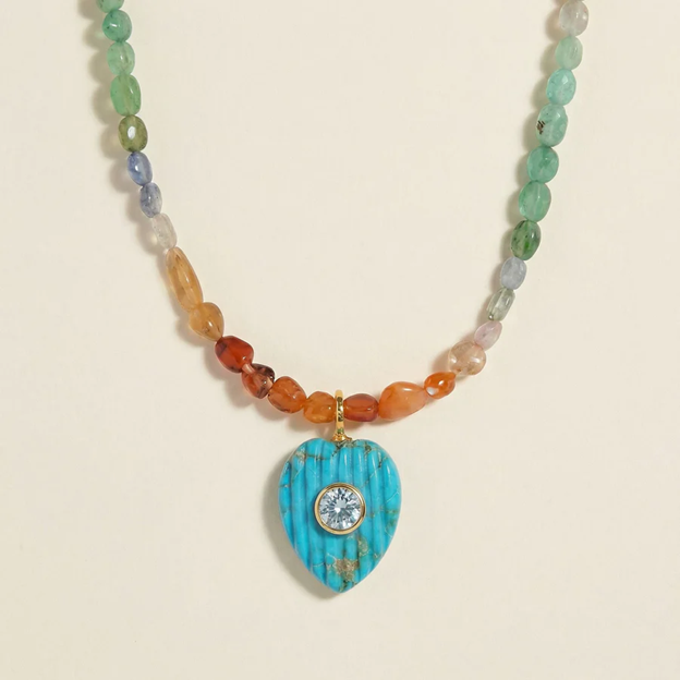 heart of summer opal necklace