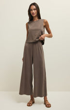 sloane cotton jersey tank in perfectly taupe