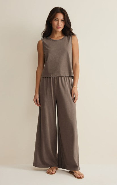 sloane cotton jersey tank in perfectly taupe