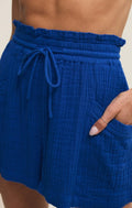 emory airy gauze short in nautical