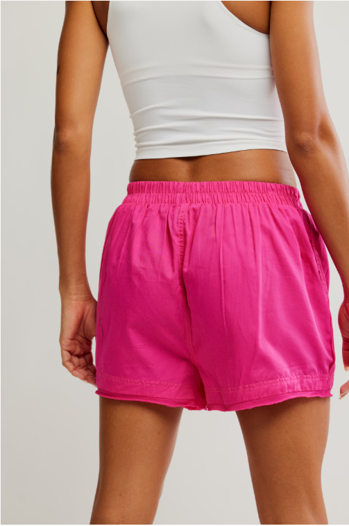 day to day solid boxer in pink peacock