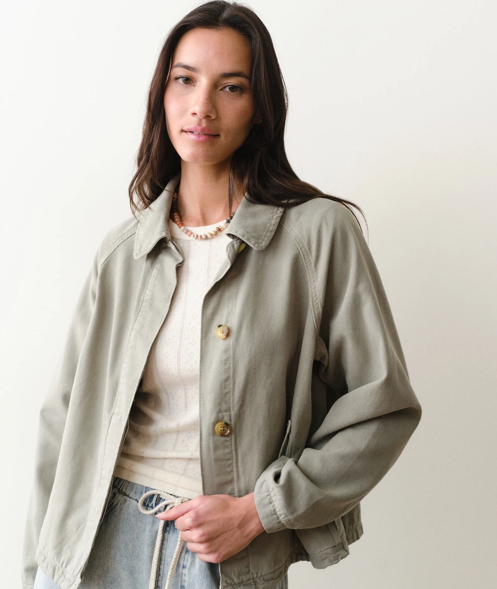 olivia cropped trench
