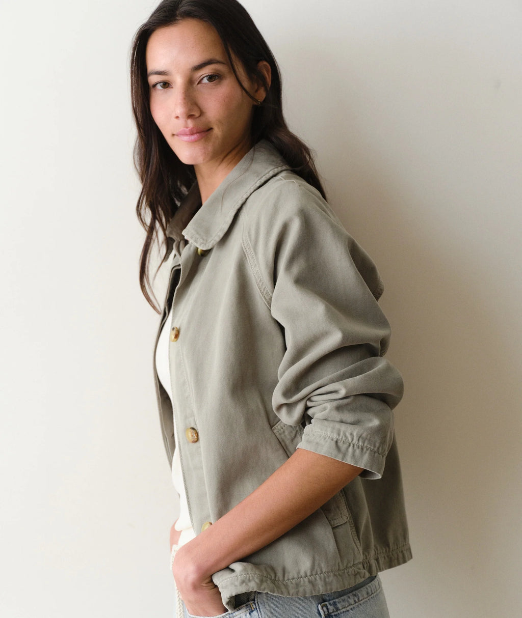 olivia cropped trench