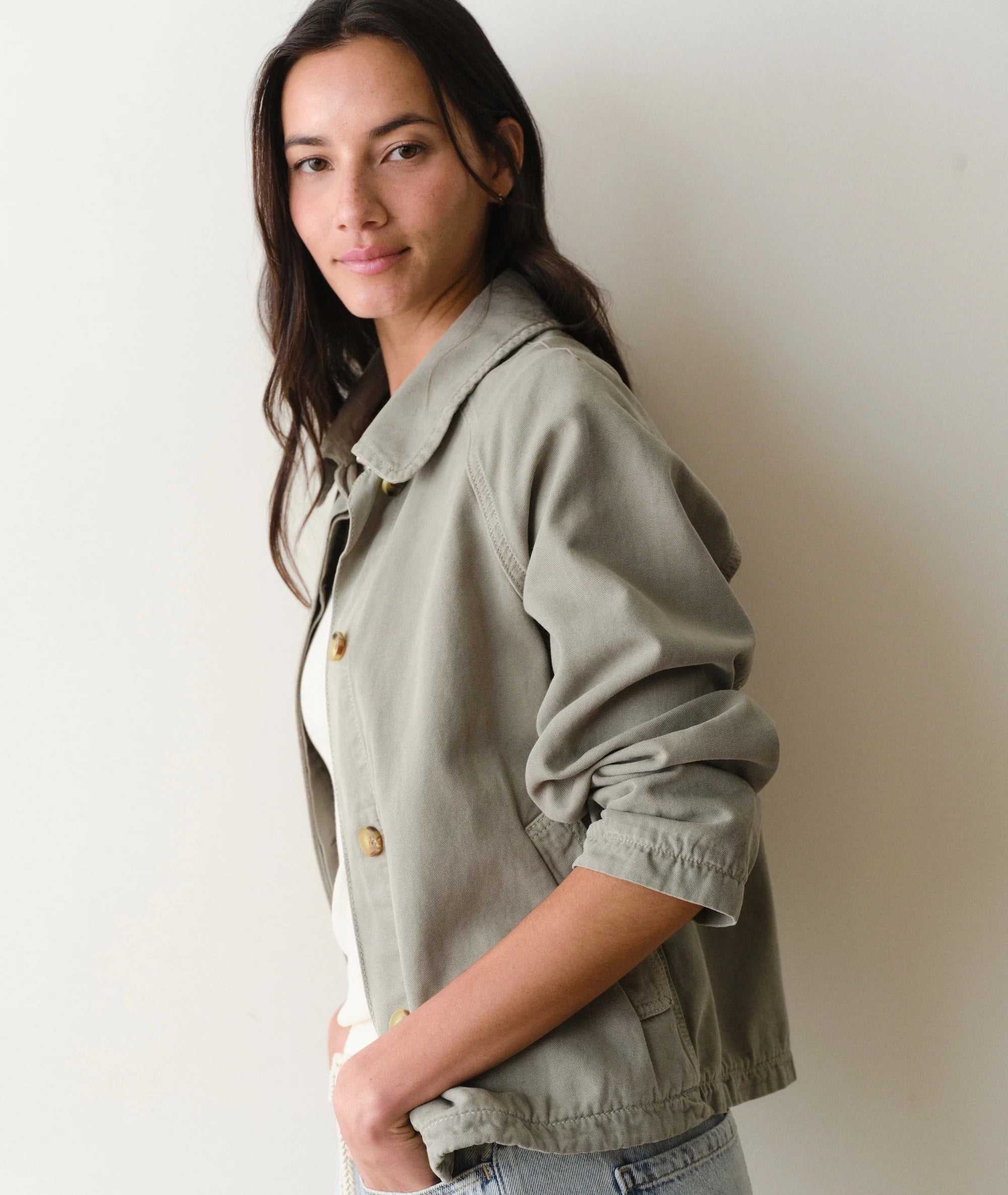 olivia cropped trench