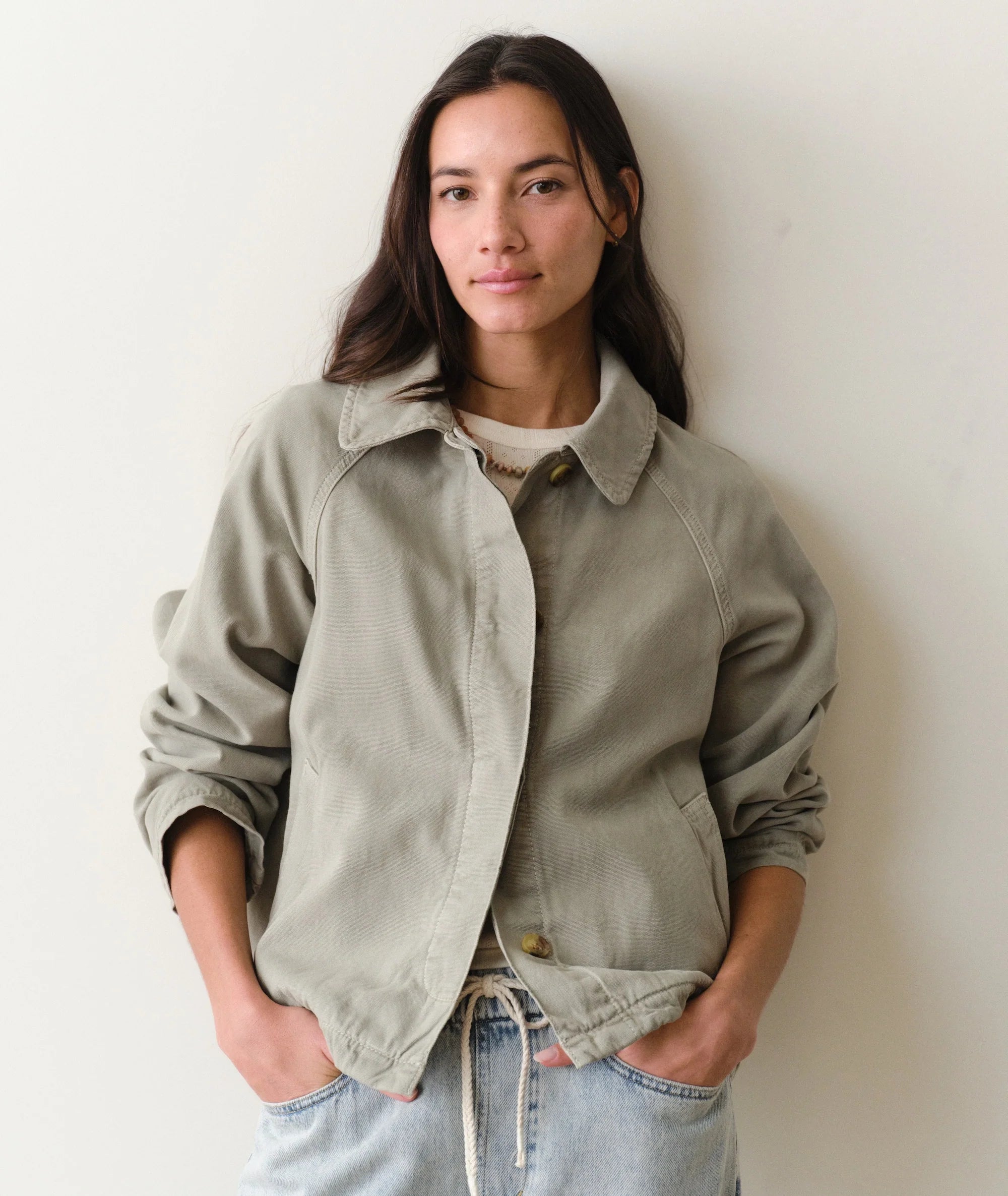 olivia cropped trench