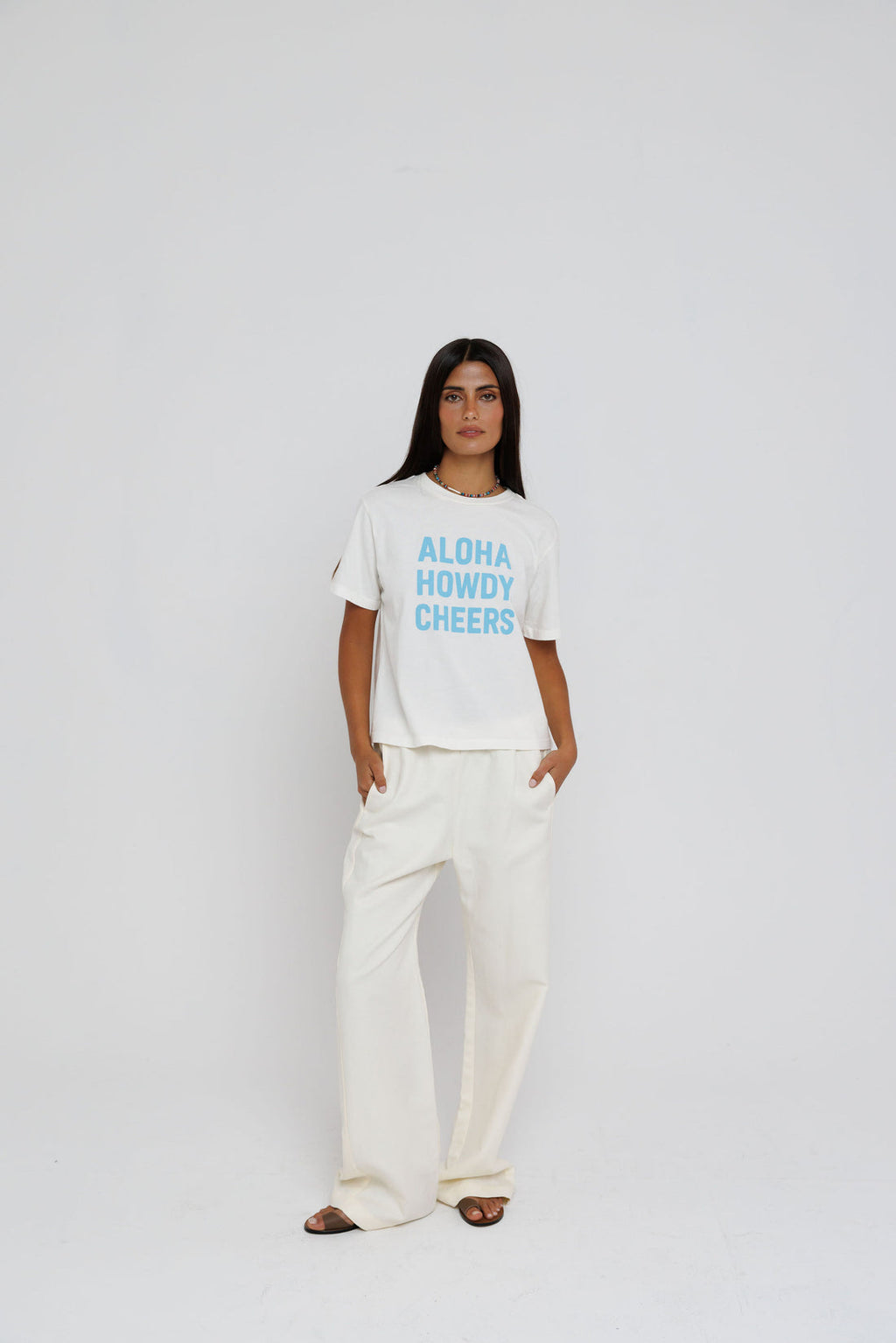 aloha howdy cheers everyday tee
