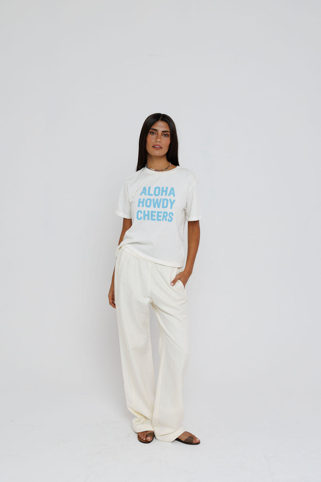 aloha howdy cheers everyday tee