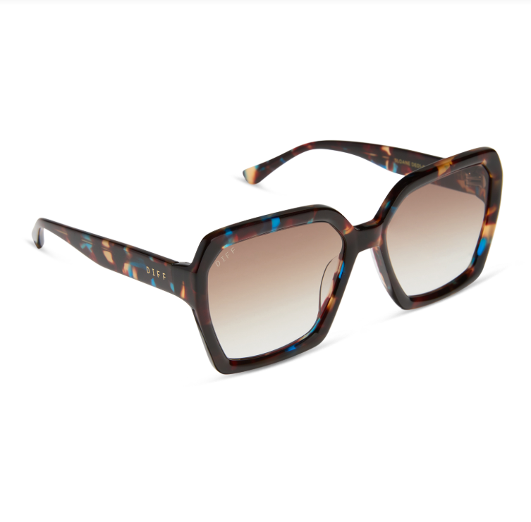 sloane in confetti tortoise + brown gradient