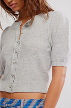 isla solid cardi in mineral grey