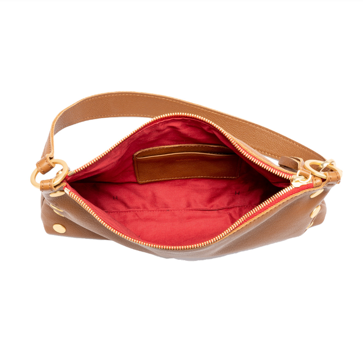 small kyle in mahogany pebble + brushed gold