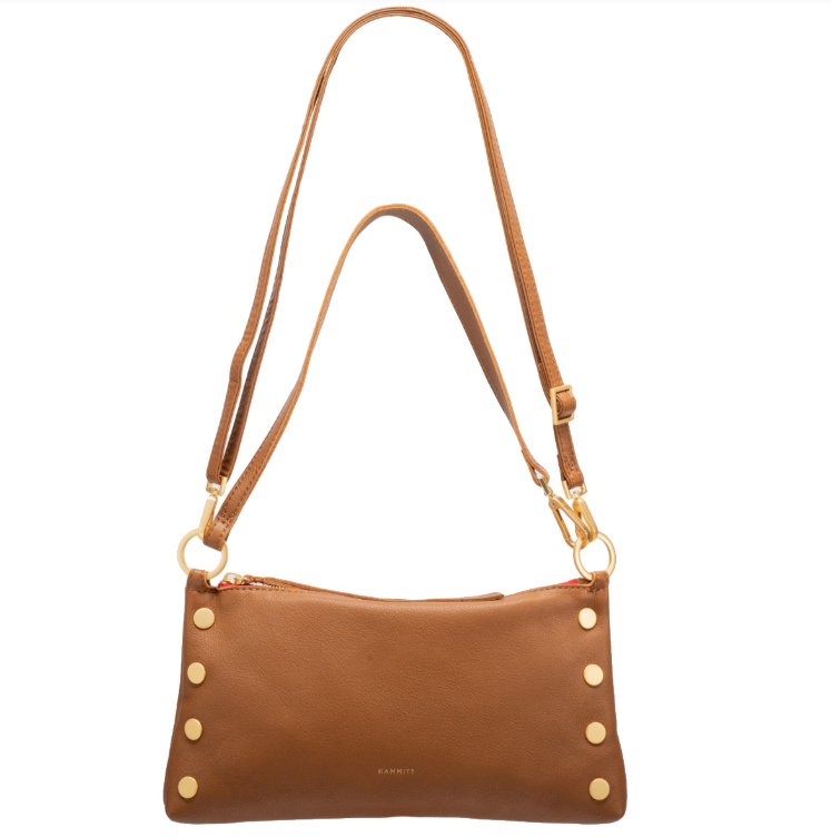 small kyle in mahogany pebble + brushed gold