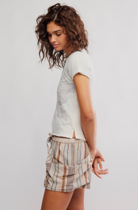 wall flower tee in washed navy combo