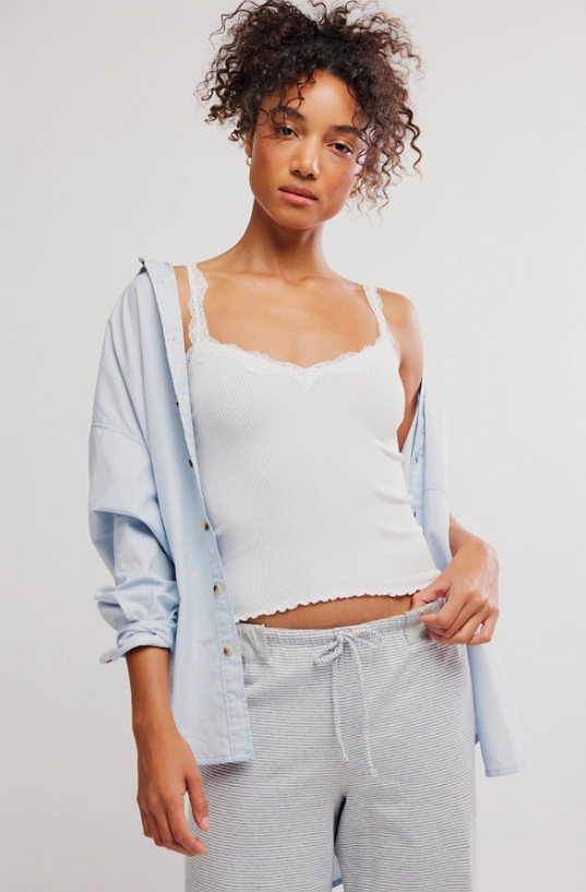 spring fever cami in white alyssum