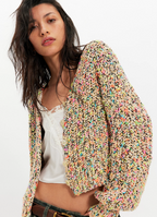 flea market cardi in neon sand