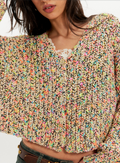 flea market cardi in neon sand