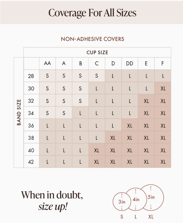 non adhesive nipple covers - creme