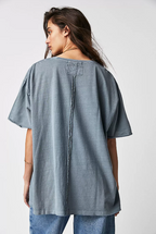 nina tee in blue mirage