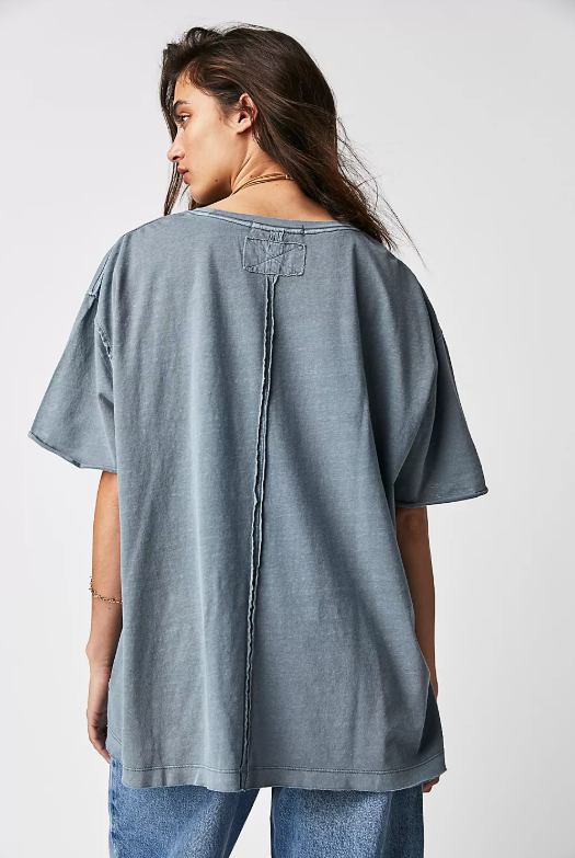 nina tee in blue mirage