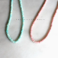 aqua necklace with chain accent