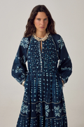 kumo dress in shibori ink