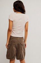 most wanted striped cardi in mauve