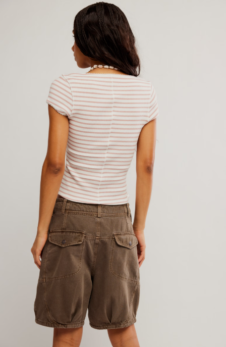 most wanted striped cardi in mauve