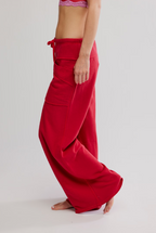 staycation lounge pant in bright red