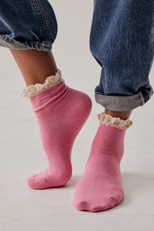 beloved waffle knit ankle sock