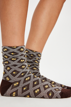 floral jacquard trouser socks