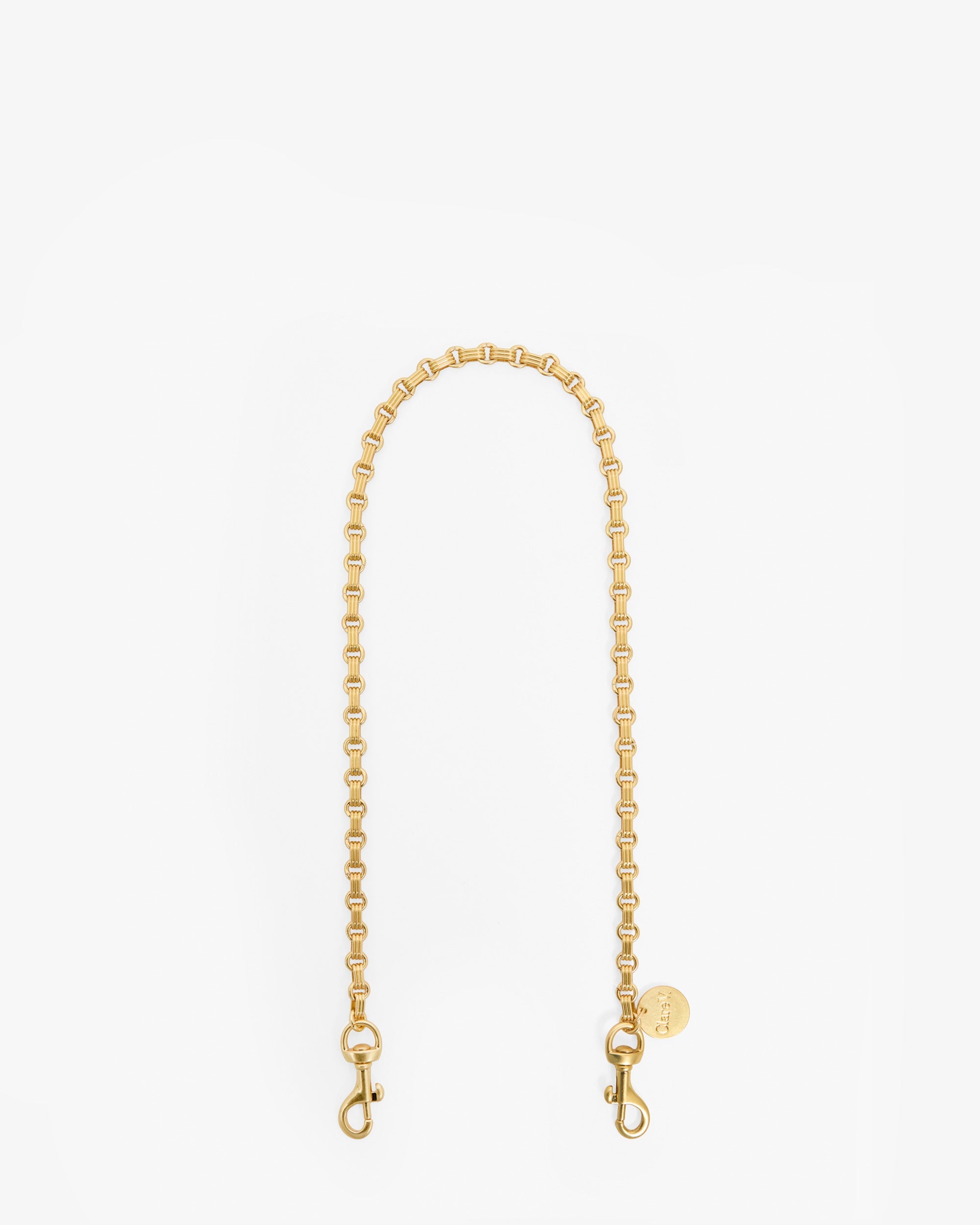 le story chain shoulder strap in vintage gold