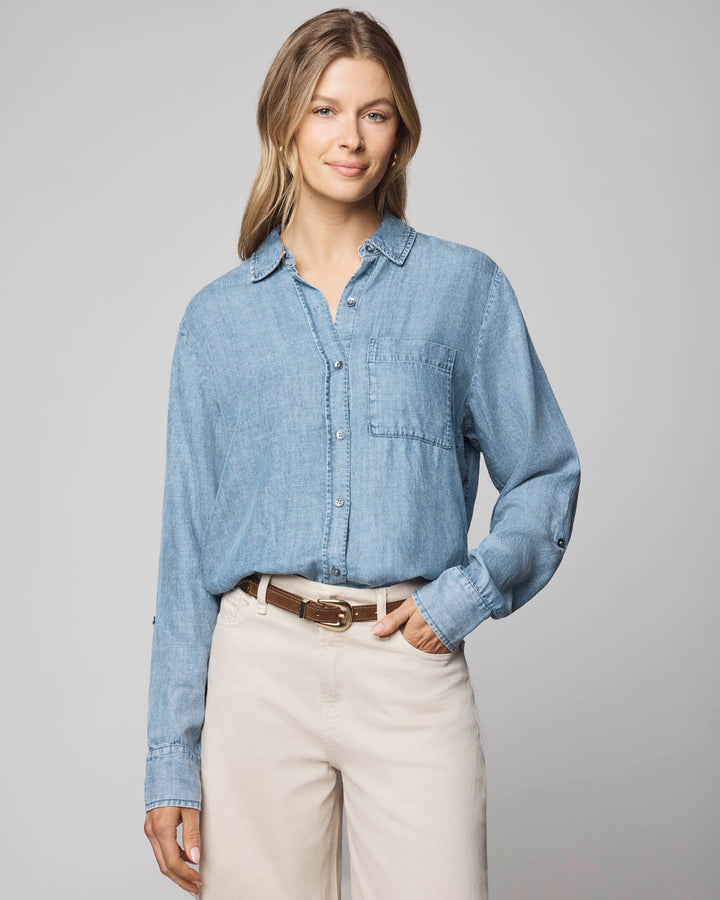 splendid reese indigo shirt