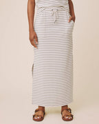kennedy stripe skirt in oak + eucalyptus