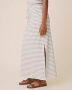 kennedy stripe skirt in oak + eucalyptus