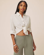 jaylei stripe button down