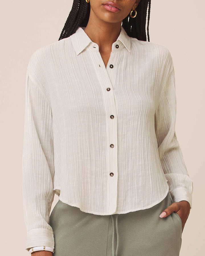 jaylei stripe button down